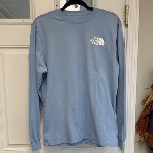 Men’s The North Face Light Blue Long Sleeve Shirt Size Medium